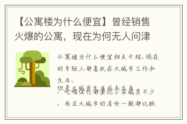 【公寓樓為什么便宜】曾經(jīng)銷售火爆的公寓，現(xiàn)在為何無(wú)人問(wèn)津？?jī)?nèi)行人說(shuō)出9大原因