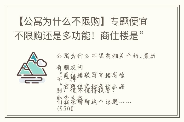 【公寓為什么不限購】專題便宜不限購還是多功能！商住樓是“大坑”還是“餡餅”？