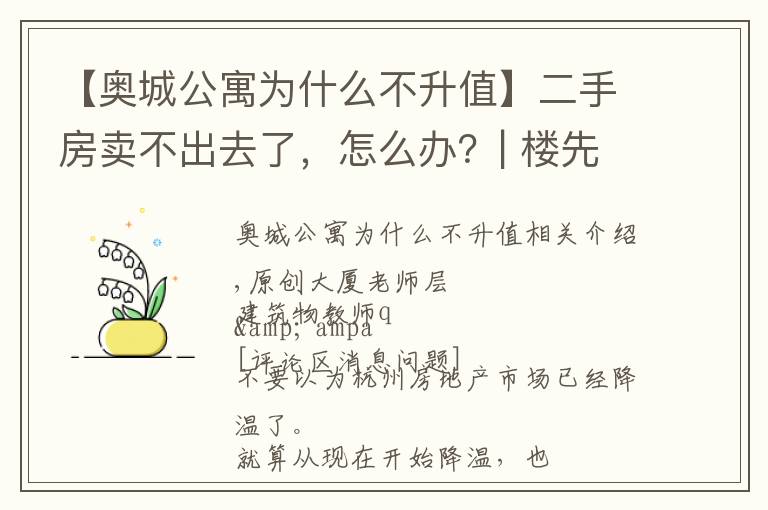 【奧城公寓為什么不升值】二手房賣不出去了，怎么辦？| 樓先生問答NO.655