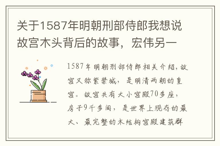 關(guān)于1587年明朝刑部侍郎我想說(shuō)故宮木頭背后的故事，宏偉另一面是道不盡的血和淚