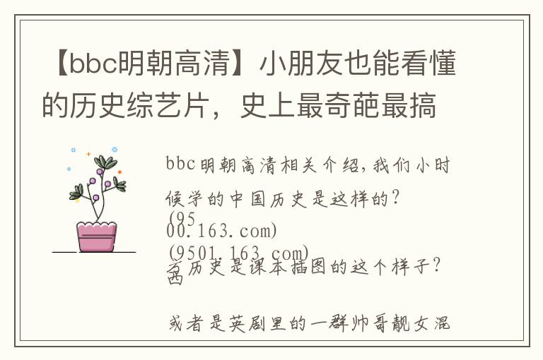 【bbc明朝高清】小朋友也能看懂的歷史綜藝片，史上最奇葩最搞笑，CBBC出品