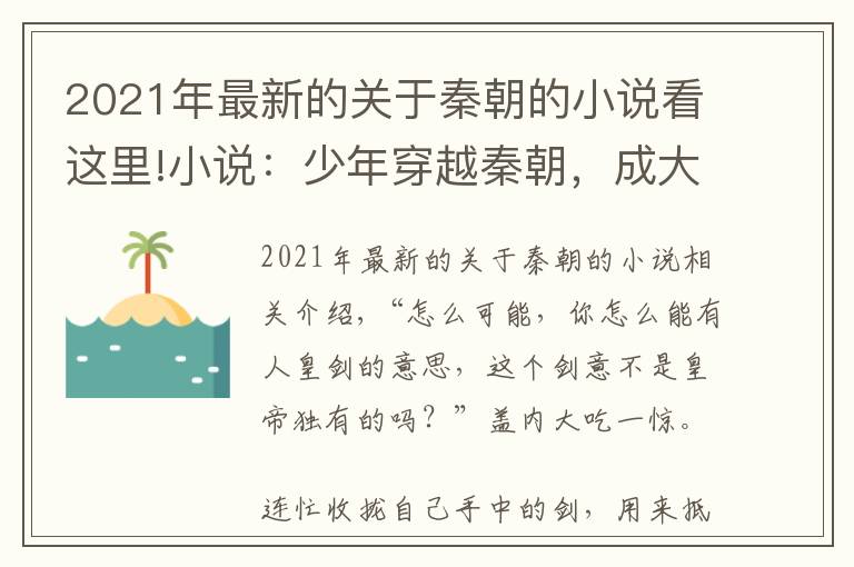 2021年最新的關(guān)于秦朝的小說看這里!小說：少年穿越秦朝，成大秦七皇子，卻意外改寫了秦國的國運