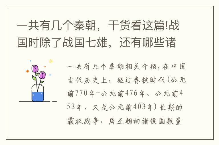 一共有幾個秦朝，干貨看這篇!戰(zhàn)國時除了戰(zhàn)國七雄，還有哪些諸侯國存在？