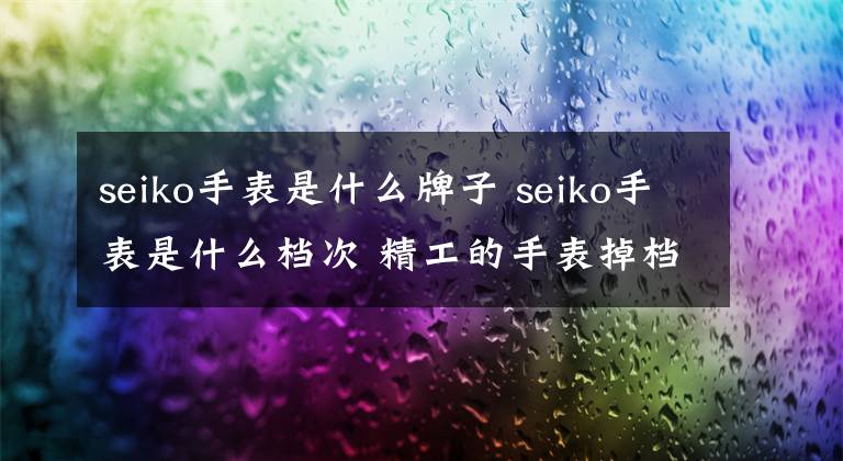 seiko手表是什么牌子 seiko手表是什么檔次 精工的手表掉檔次嗎