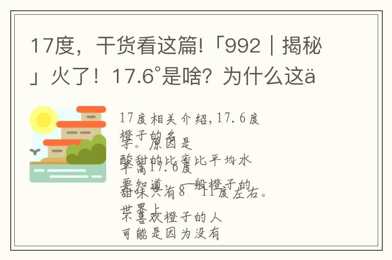 17度，干貨看這篇!「992｜揭秘」火了！17.6°是啥？為什么這么多人都瘋狂為ta著迷？