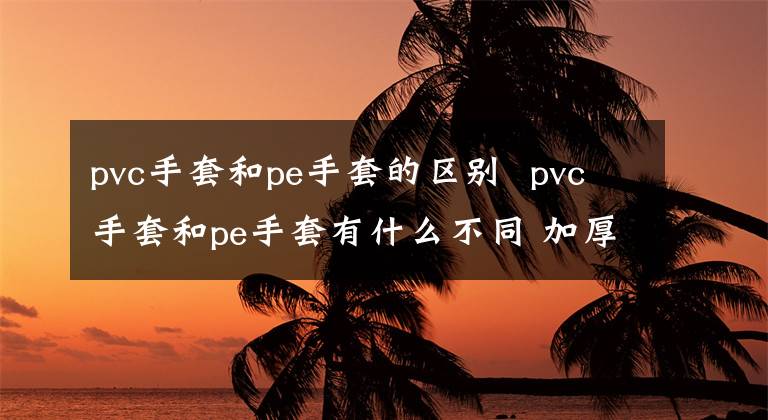 pvc手套和pe手套的區(qū)別 pvc手套和pe手套有什么不同 加厚一次性手套