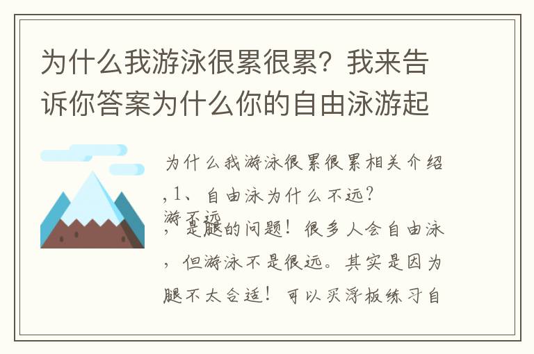 為什么我游泳很累很累？我來告訴你答案為什么你的自由泳游起來特累還游不遠(yuǎn)？