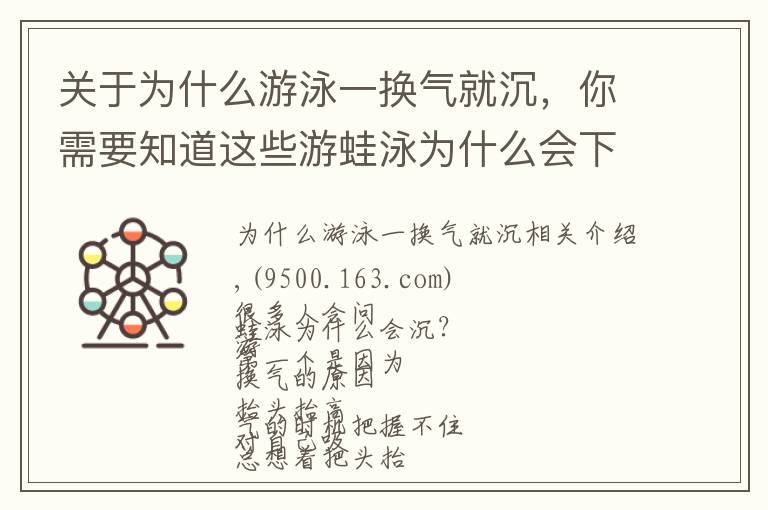 關(guān)于為什么游泳一換氣就沉，你需要知道這些游蛙泳為什么會下沉？看完你就懂了