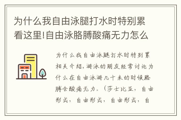 為什么我自由泳腿打水時特別累看這里!自由泳胳膊酸痛無力怎么解決？