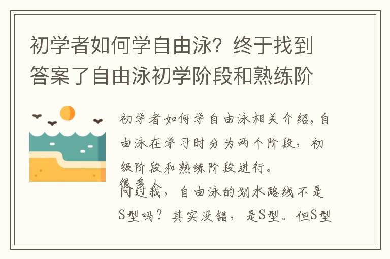 初學(xué)者如何學(xué)自由泳？終于找到答案了自由泳初學(xué)階段和熟練階段的劃水路線