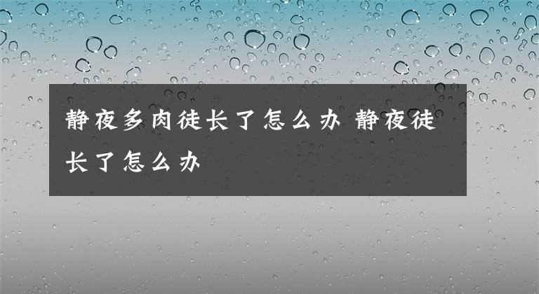 靜夜多肉徒長(zhǎng)了怎么辦 靜夜徒長(zhǎng)了怎么辦