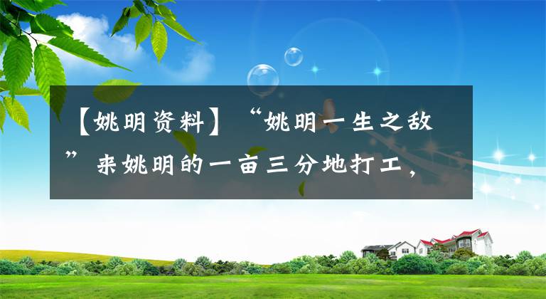 【姚明資料】“姚明一生之?dāng)场眮硪γ鞯囊划€三分地打工，人生啊……