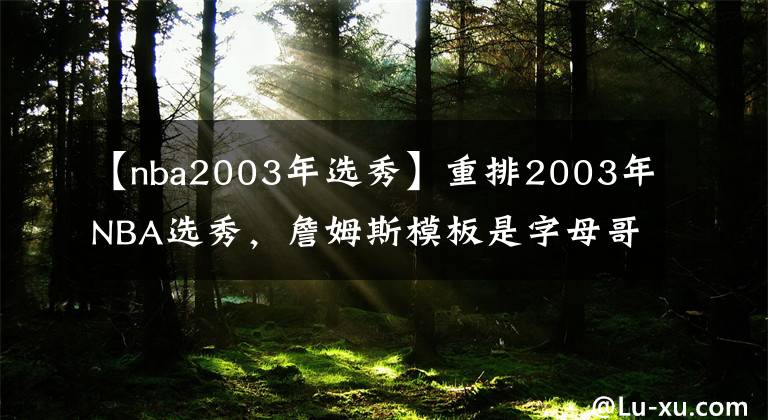 【nba2003年選秀】重排2003年NBA選秀，詹姆斯模板是字母哥，波什模板是唐斯