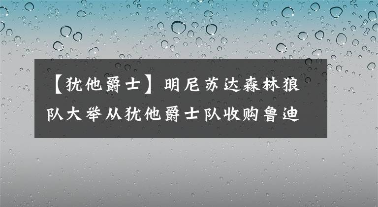 【猶他爵士】明尼蘇達(dá)森林狼隊(duì)大舉從猶他爵士隊(duì)收購(gòu)魯?shù)稀じ瓴?></a></div>
              <div   id=