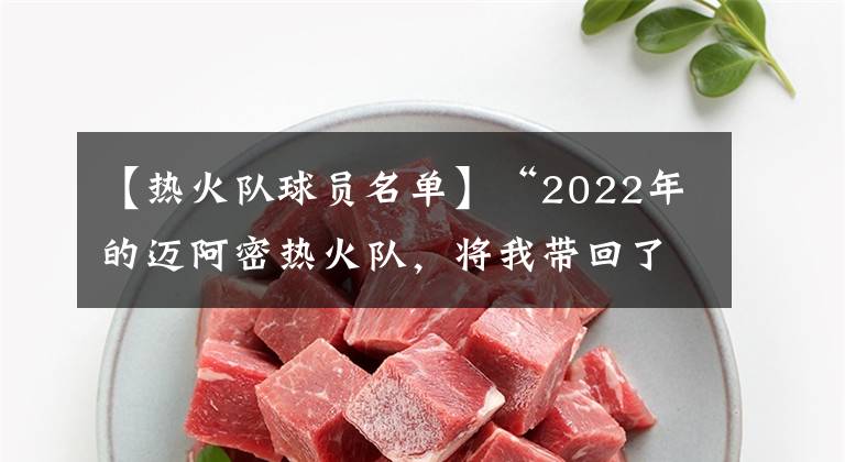 【熱火隊(duì)球員名單】“2022年的邁阿密熱火隊(duì)，將我?guī)Щ亓?002年的青春時光”