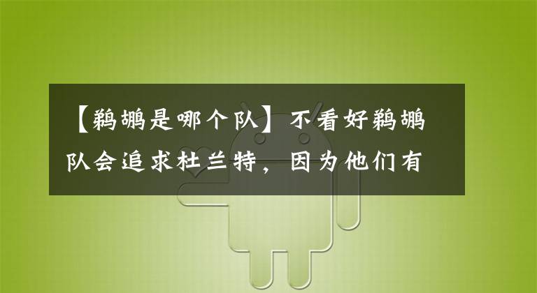 【鵜鶘是哪個(gè)隊(duì)】不看好鵜鶘隊(duì)會(huì)追求杜蘭特，因?yàn)樗麄冇绣a安和英格拉姆就夠了