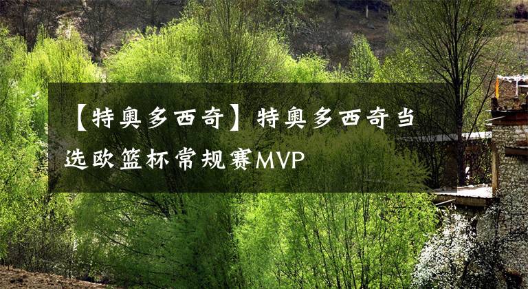 【特奧多西奇】特奧多西奇當(dāng)選歐籃杯常規(guī)賽MVP