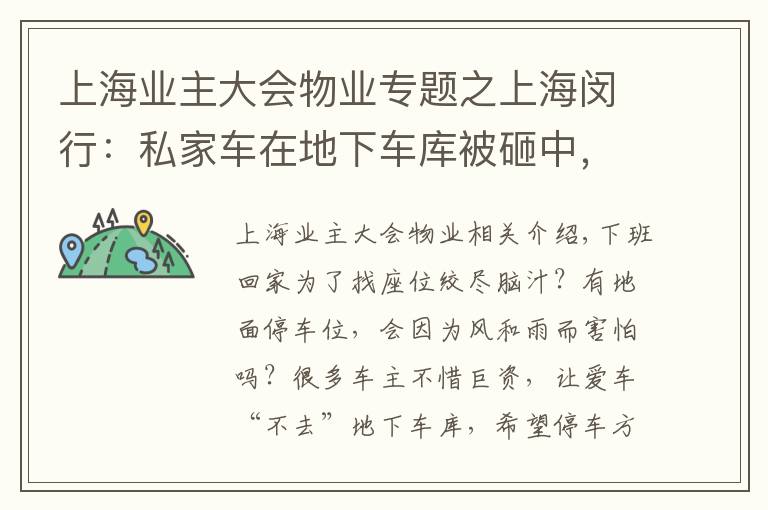 上海業(yè)主大會物業(yè)專題之上海閔行：私家車在地下車庫被砸中，物業(yè)和業(yè)委會誰擔責？法官說法