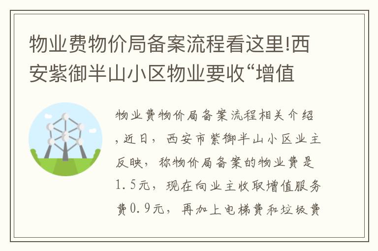 物業(yè)費物價局備案流程看這里!西安紫御半山小區(qū)物業(yè)要收“增值服務費”？市場監(jiān)管局：采取自愿