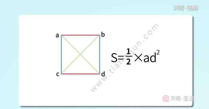 平行四邊形的面積公式對角線 正方形面積對角線公式 正方形面積的對角線公式是什么