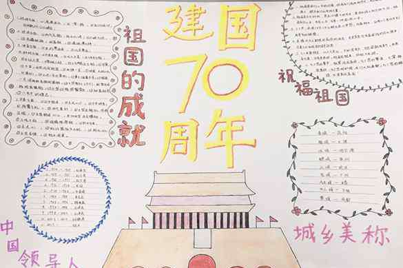 建國70周年手抄報 建國70周年手抄報簡單漂亮-祖國的成就