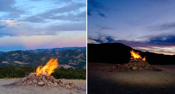 艾米利亞羅馬涅 意大利最小火山火焰日夜不息 被稱為"火焰噴泉"