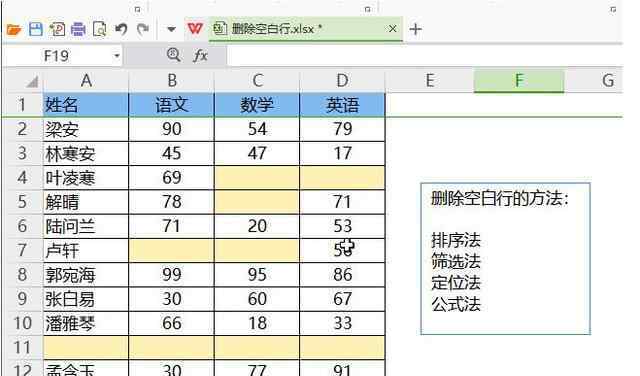 excel刪除無盡空白列 刪除Excel表格中多余空白行的4種方法，你會幾個?