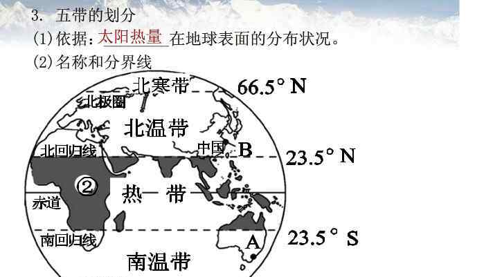 五帶的劃分 2014中考地理知識(shí)點(diǎn)：五帶的劃分