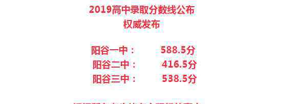  陽谷縣教育局：2019年山東聊城陽谷縣中考錄取分?jǐn)?shù)線（已公布）