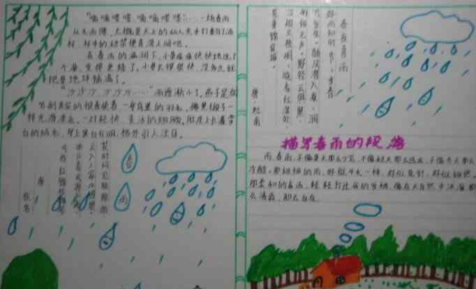 春雨圖片 春雨手抄報圖片大全