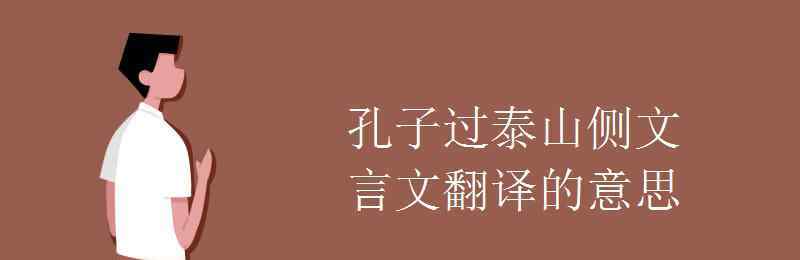 孔子過泰山側(cè) 孔子過泰山側(cè)文言文翻譯的意思