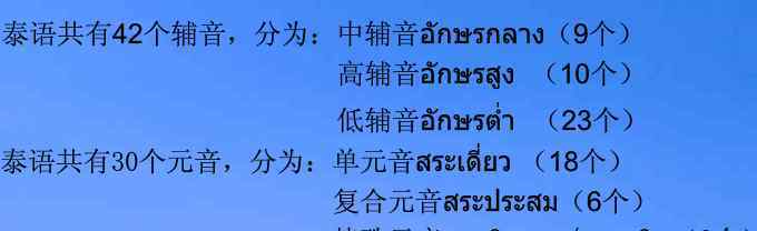 泰語字母表 泰語元音輔音字母表怎么背