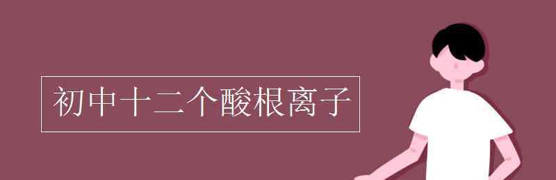 初中十二個(gè)酸根離子 初中十二個(gè)酸根離子