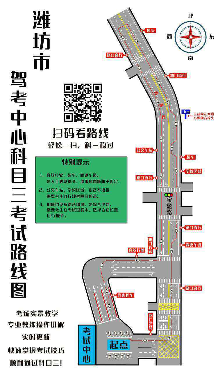 濰坊考試中心 濰坊考試中心科目三操作流程