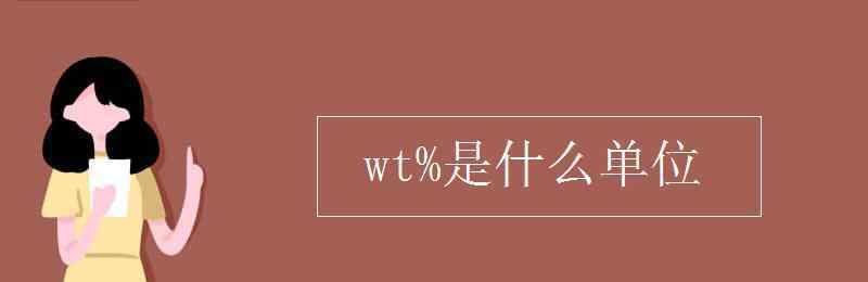 wt wt%是什么單位