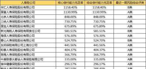 保險公司排名哪家好 保險公司償付能力排名，保險公司哪家的償付能力最好