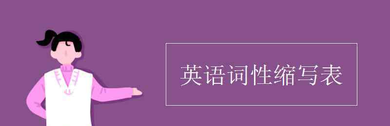 介詞縮寫 英語詞性縮寫表