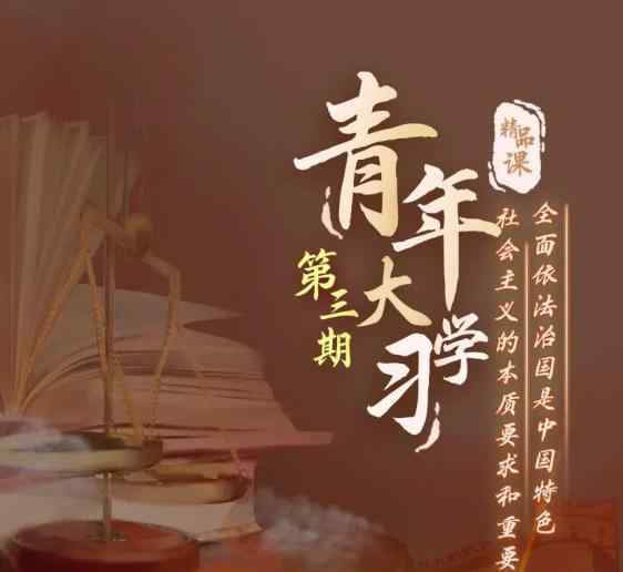 中國特色社會主義的本質(zhì)要求和重要保障 青年大學習：全面依法治國是中國特色社會主義的本質(zhì)要求和重要保障