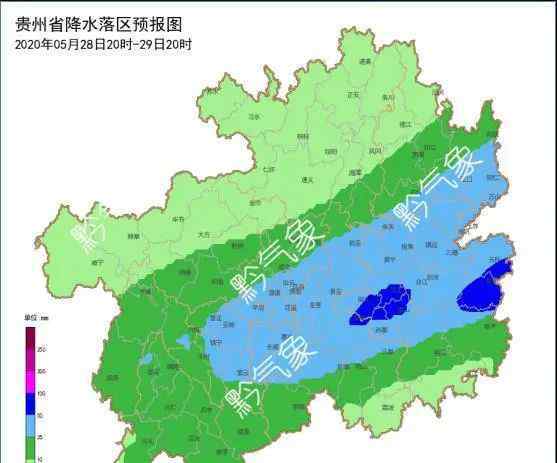 周末貴州 今晚開始一直到周末，貴州都是雨雨雨！