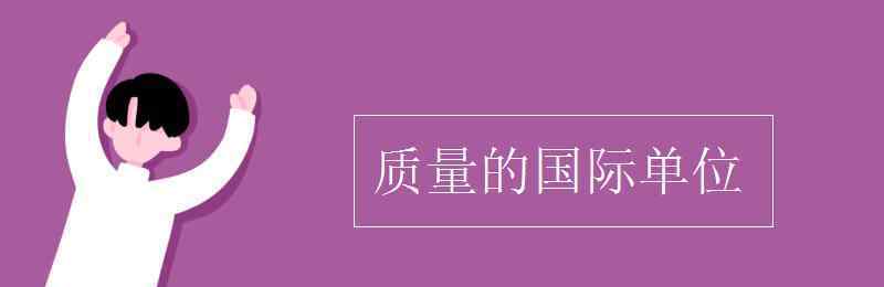 質(zhì)量的國(guó)際單位 質(zhì)量的國(guó)際單位