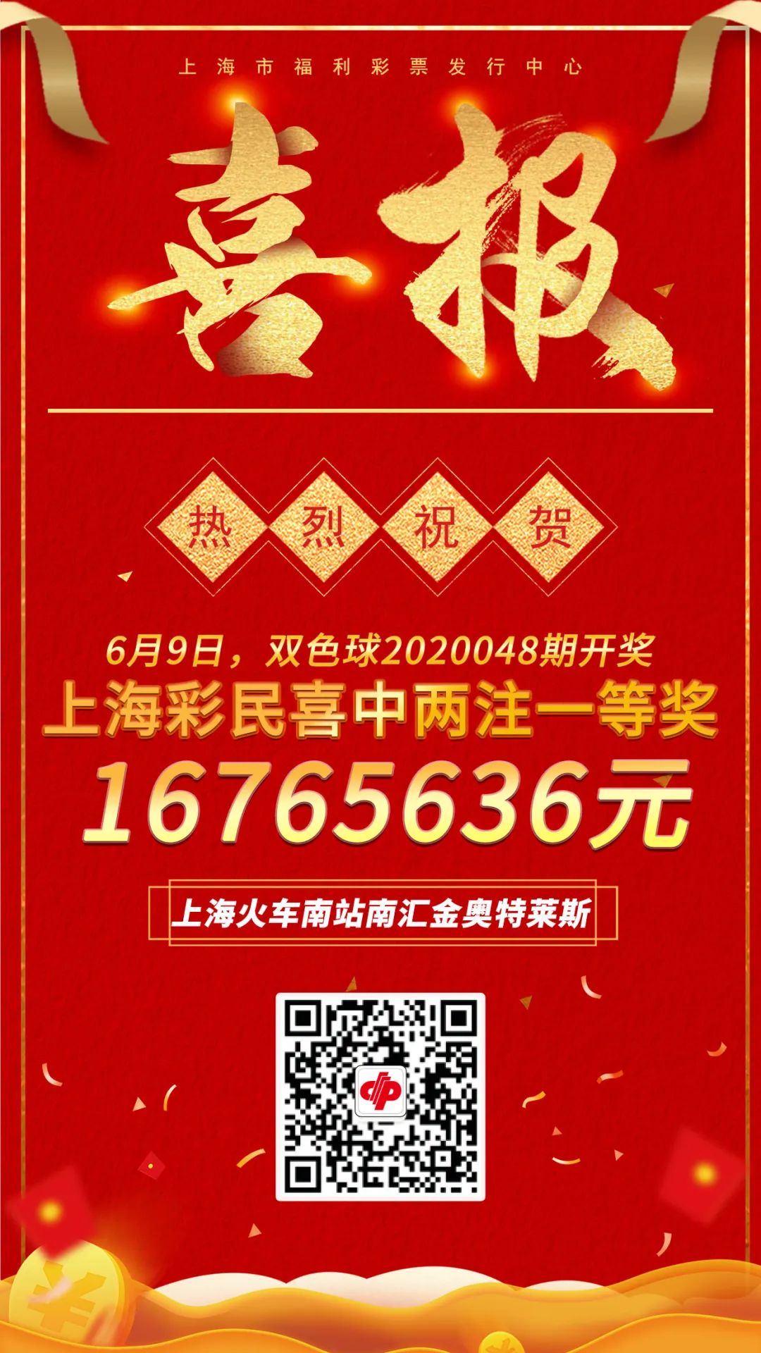 雙色球大獎 接二連三！上海彩民開啟雙色球大獎模式，這次中了1676萬！