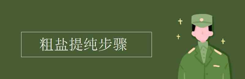 粗鹽提純步驟 粗鹽提純步驟