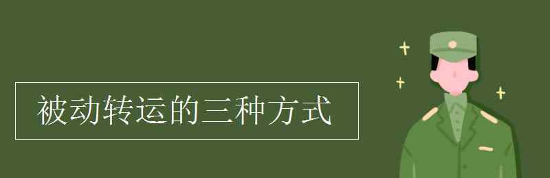 被動(dòng)轉(zhuǎn)運(yùn) 被動(dòng)轉(zhuǎn)運(yùn)的三種方式