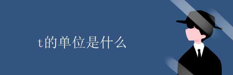 t表示什么單位 t的單位是什么