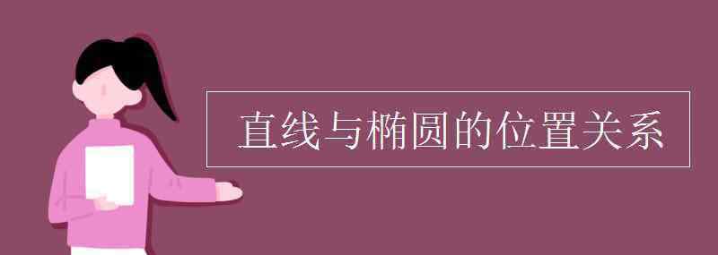 圓與直線的位置關(guān)系 直線與橢圓的位置關(guān)系