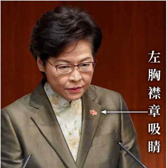 林鄭月娥首次佩戴"一國兩制"徽章真相是什么？