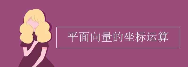 平面向量的坐標運算 平面向量的坐標運算