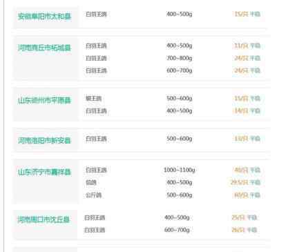 鴿子價格 今日全國各省份地區(qū)鴿子價格行情