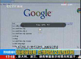 色搜成人搜索 央視再曝搜索涉黃：點(diǎn)名百度搜狗及谷歌英文版