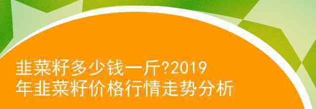 韭菜籽多少錢一斤 韭菜籽多少錢一斤?2019年韭菜籽價格行情走勢分析